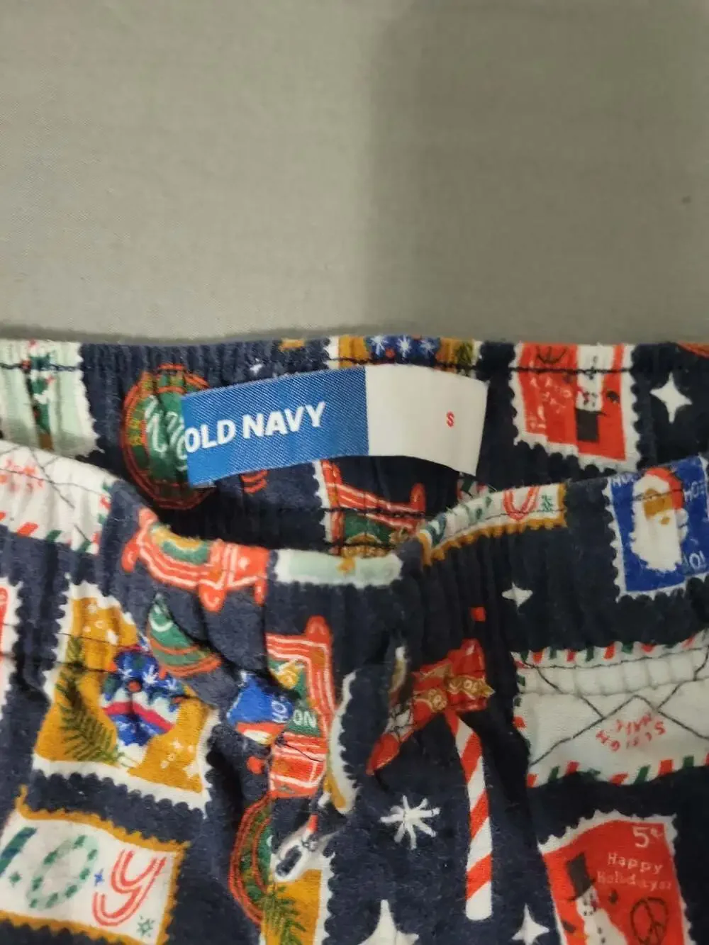 Old Navy Christmas Theme Holiday Postcard Print Pajama Lounge Pants